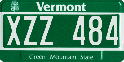 VT license plate XZZ484