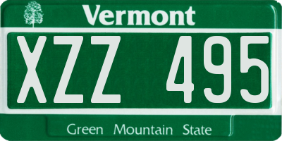 VT license plate XZZ495