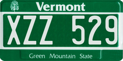 VT license plate XZZ529