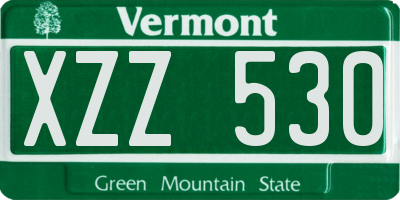 VT license plate XZZ530