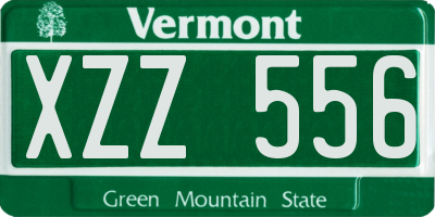 VT license plate XZZ556