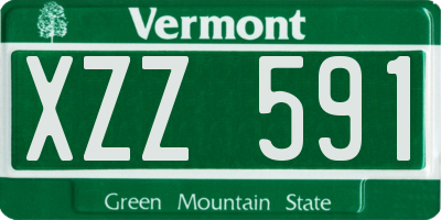 VT license plate XZZ591