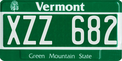 VT license plate XZZ682
