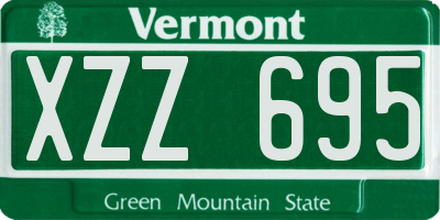 VT license plate XZZ695