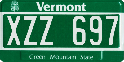 VT license plate XZZ697