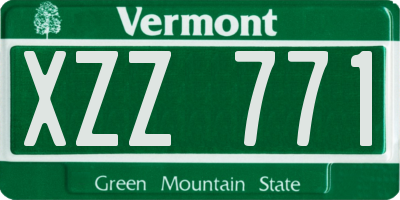 VT license plate XZZ771