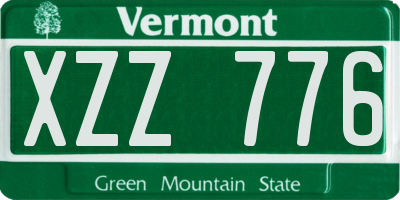 VT license plate XZZ776