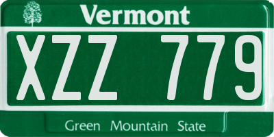 VT license plate XZZ779