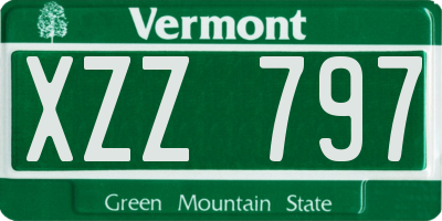 VT license plate XZZ797