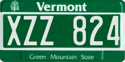 VT license plate XZZ824