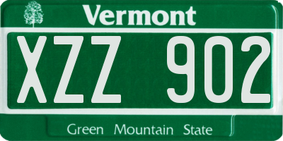 VT license plate XZZ902