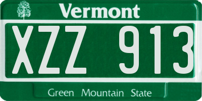 VT license plate XZZ913