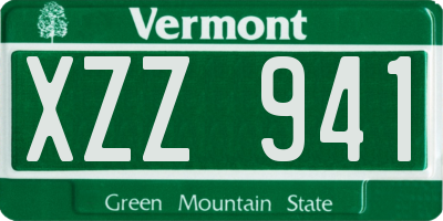 VT license plate XZZ941