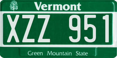 VT license plate XZZ951