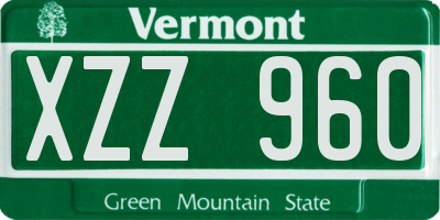 VT license plate XZZ960