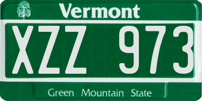 VT license plate XZZ973