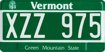 VT license plate XZZ975