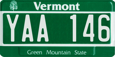 VT license plate YAA146