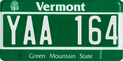 VT license plate YAA164