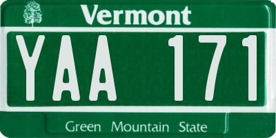 VT license plate YAA171