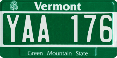 VT license plate YAA176