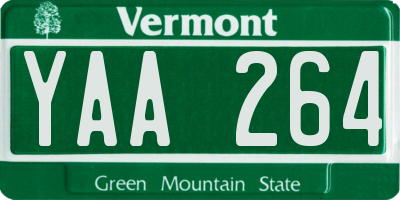 VT license plate YAA264
