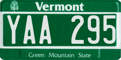 VT license plate YAA295