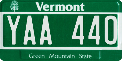 VT license plate YAA440