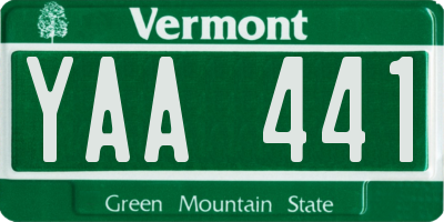 VT license plate YAA441