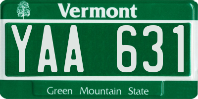 VT license plate YAA631