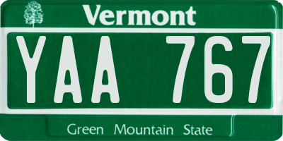 VT license plate YAA767