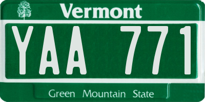 VT license plate YAA771