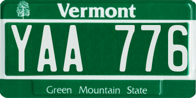 VT license plate YAA776