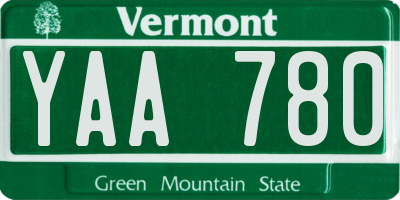 VT license plate YAA780