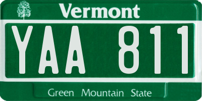 VT license plate YAA811