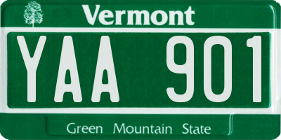 VT license plate YAA901