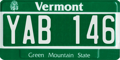 VT license plate YAB146