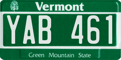 VT license plate YAB461