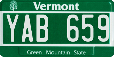VT license plate YAB659