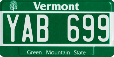 VT license plate YAB699