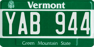 VT license plate YAB944
