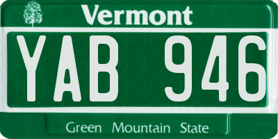VT license plate YAB946