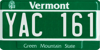 VT license plate YAC161