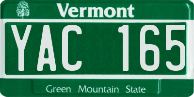 VT license plate YAC165