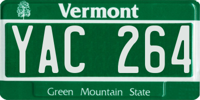 VT license plate YAC264