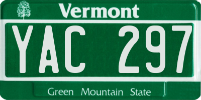 VT license plate YAC297