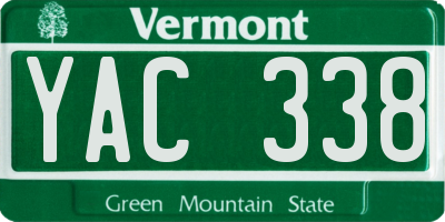 VT license plate YAC338