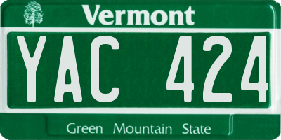 VT license plate YAC424