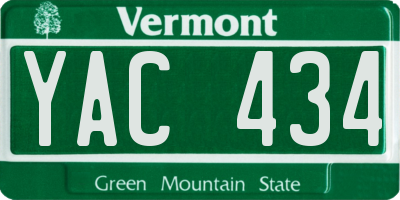 VT license plate YAC434