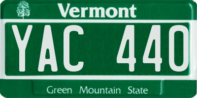 VT license plate YAC440